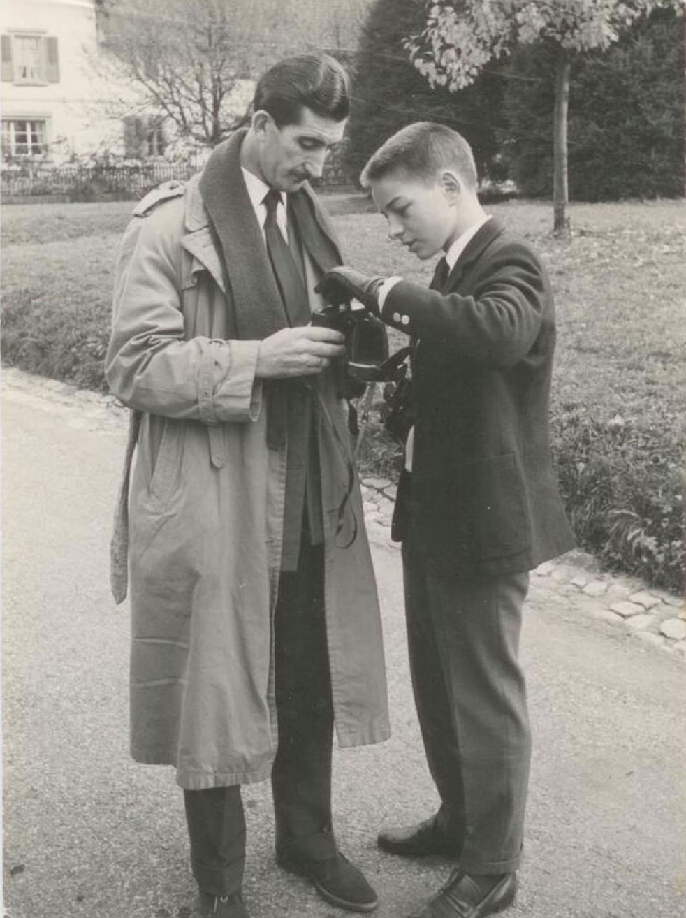 Edward Quinn and his nephew Wolfgang Frei, 1963