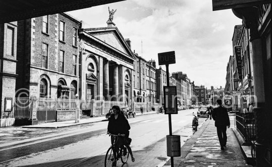 St Andrew’s Church. James Joyce wrote about the church as All Hallows in Ulysses, after the ancient Priory on whose lands it is built. Dublin 1963. - Photo by Edward Quinn