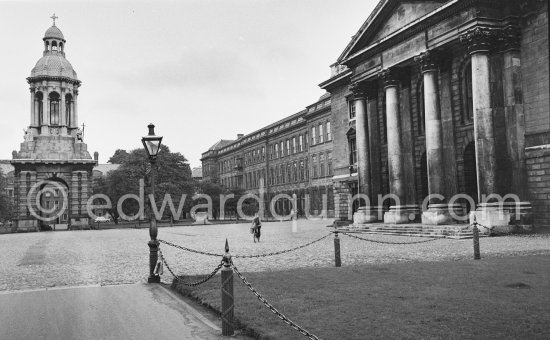 Trinity College with Campanile. Dublin 1963. - Photo by Edward Quinn