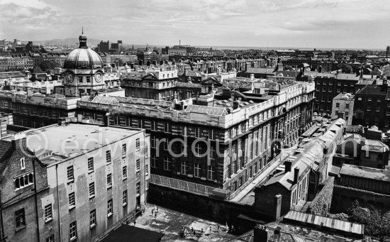 Government Buildings, Department of the Taoiseach. Dublin 1963. View from the roof of The Shelbourne Hotel. - Photo by Edward Quinn