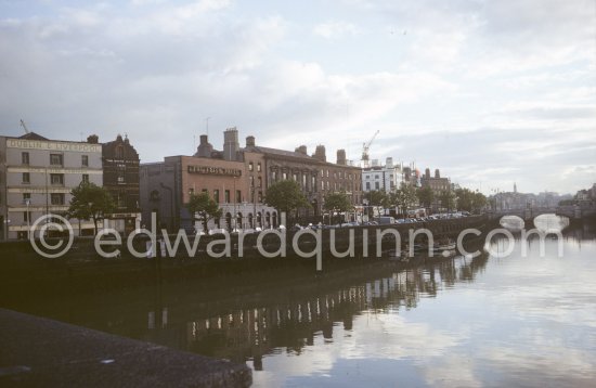 River Liffey with the house of The Irish Press, an Irish national daily newspaper. Dublin 1963. - Photo by Edward Quinn
