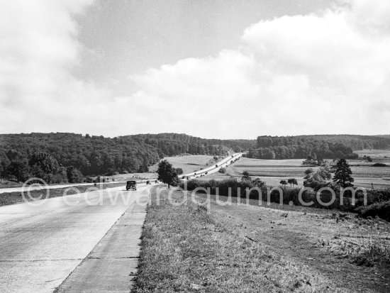 German Autobahn near Hannover 1953. - Photo by Edward Quinn