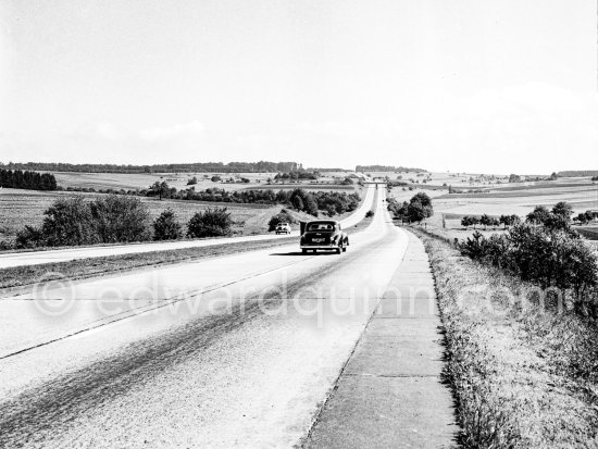 German Autobahn near Hannover 1953. - Photo by Edward Quinn