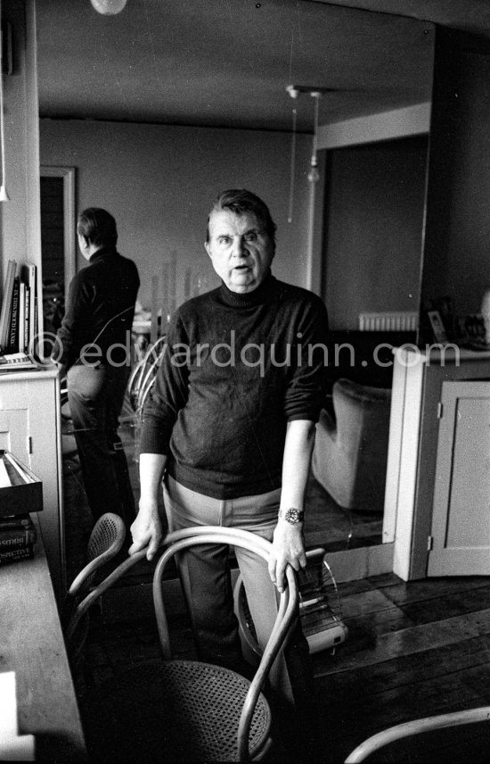 Francis Bacon at his studio (7, Reece Mews, London SW7) 1979. - Photo by Edward Quinn