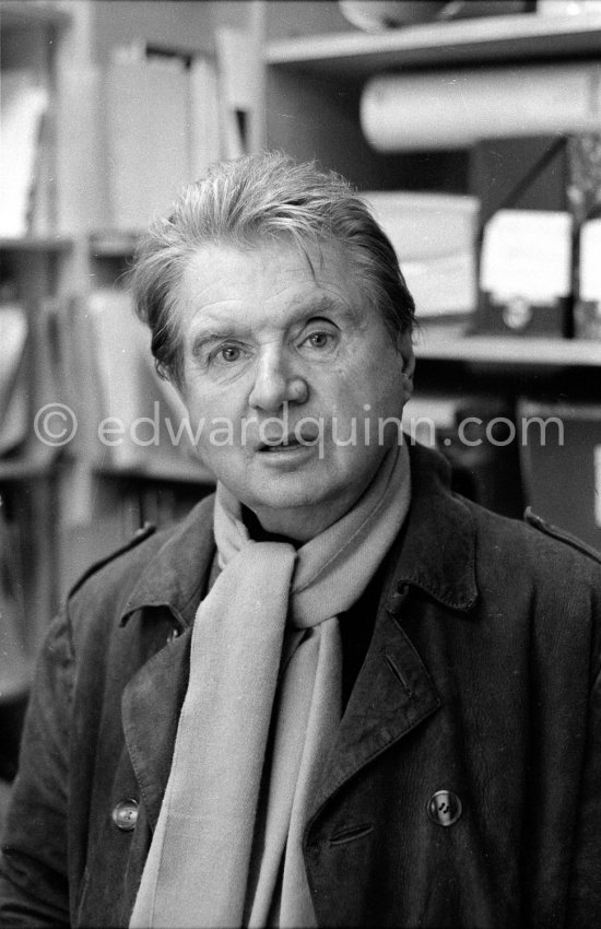 Francis Bacon at Marlborough Fine Art London 1981. - Photo by Edward Quinn