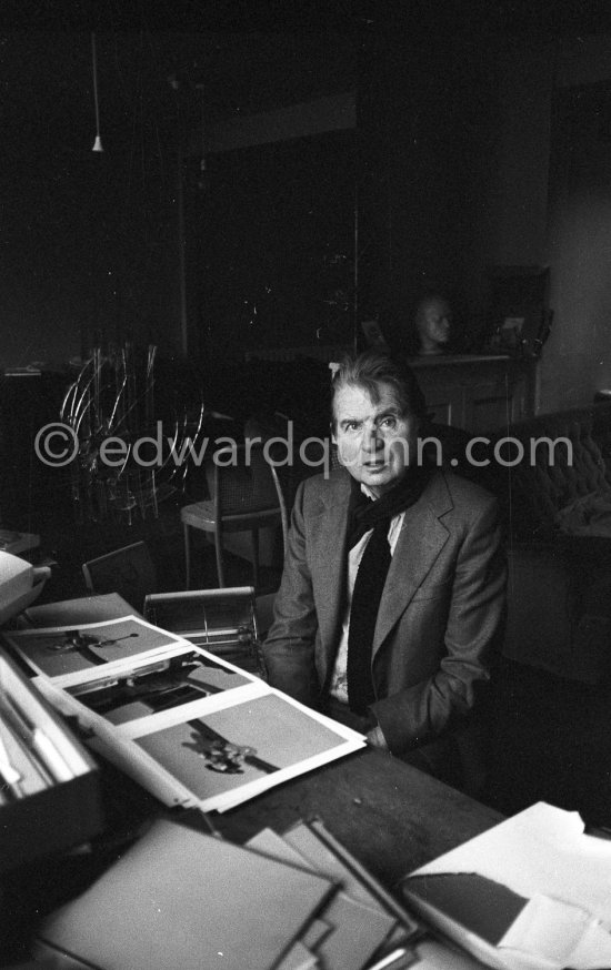 Francis Bacon at his Reece Mews Studio. London 1980. - Photo by Edward Quinn