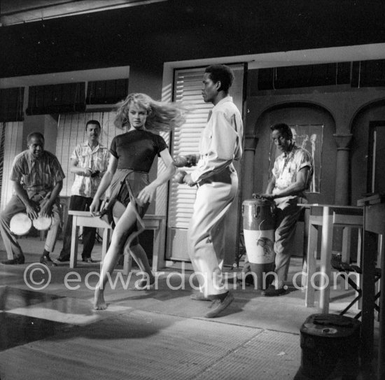Brigitte Bardot Dancing The Mambo In The Film "et Dieu Créa La Femme" ("and God Created Women"). Studios De La Victorine, Nice 1956. - Photo by Edward Quinn