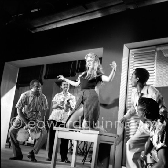 Brigitte Bardot Dancing The Mambo In The Film "et Dieu Créa La Femme" ("and God Created Women"). Studios De La Victorine, Nice 1956. - Photo by Edward Quinn