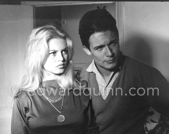 Brigitte Bardot and Jacques Charrier, at the time of their honeymoon. Saint-Tropez 1959. - Photo by Edward Quinn