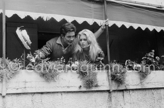 Honeymoon: Brigitte Bardot and Jacques Charrier, Saint-Tropez 1959. - Photo by Edward Quinn