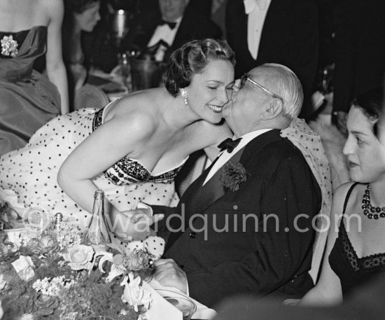 Prince Aga Khan and the Begum. New Year’s Eve gala. Cannes 1952. - Photo by Edward Quinn