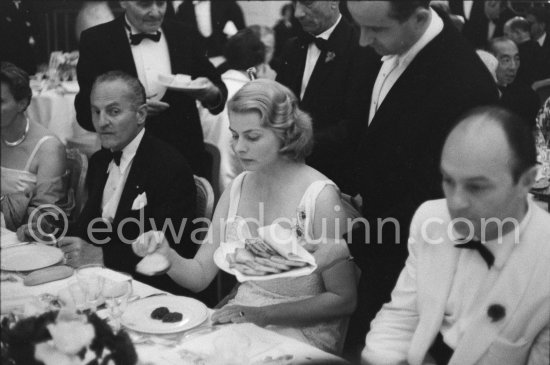 Ingrid Bergman at a gala dinner during the Cannes Film Festival 1956. - Photo by Edward Quinn