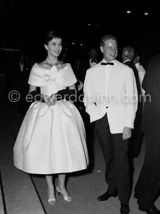Dieter Borsche and Lilo Pulver. Cannes 1958. - Photo by Edward Quinn