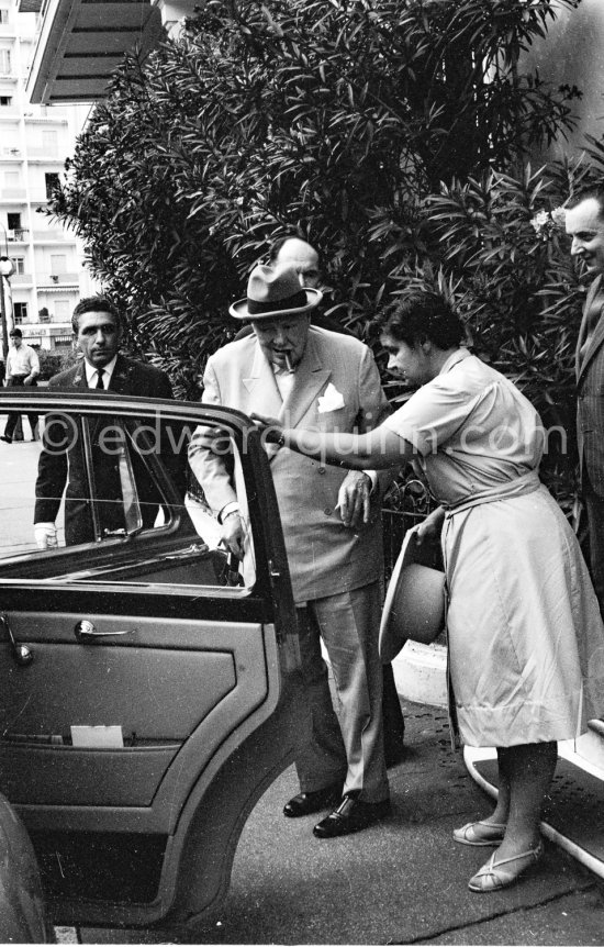 Winston Churchill. Polyclinique Princess Grace. Monaco 1962. - Photo by Edward Quinn