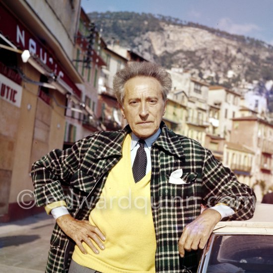 Jean Cocteau. Villefranche-sur-Mer 1956. - Photo by Edward Quinn