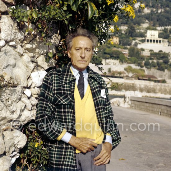 Jean Cocteau. Villefranche-sur-Mer 1956. - Photo by Edward Quinn
