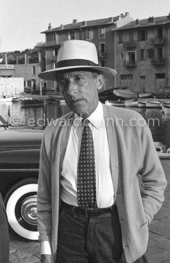 Jean Cocteau, Villefranche-sur-Mer 1954. - Photo by Edward Quinn