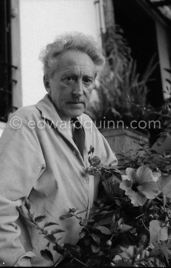 Jean Cocteau at villa Santo Sospir. Saint-Jean-Cap-Ferrat 1959 - Photo by Edward Quinn