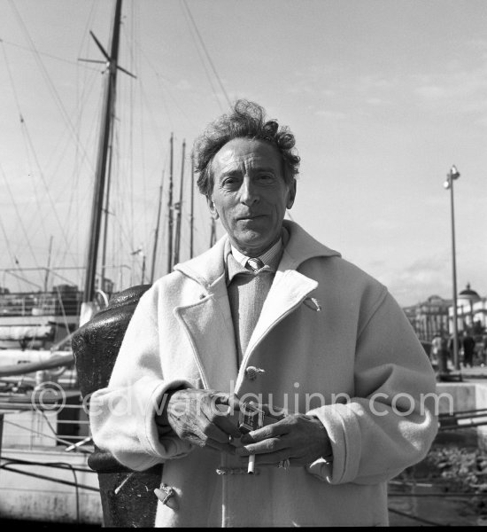 Jean Cocteau. Cannes 1953. - Photo by Edward Quinn