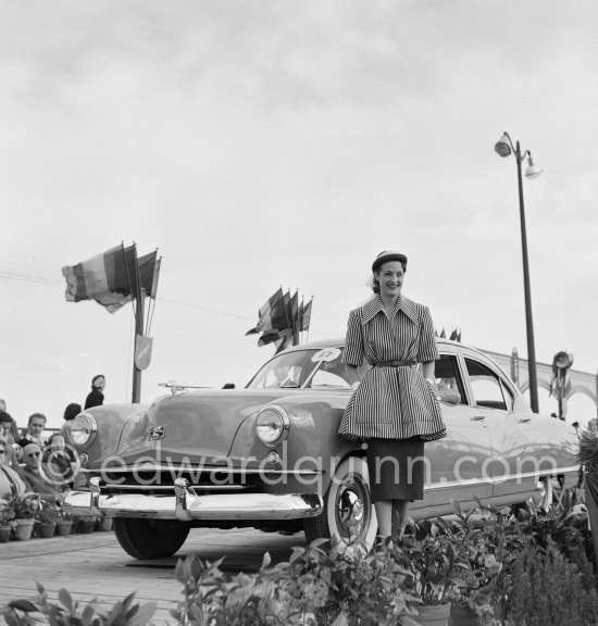 Concours d’Elégance Automobile. Car No. 67 1951. Kaiser Special four-door sedan of M. Maillard who won Grand Prix d\'Honneur. Cannes 1951. - Photo by Edward Quinn