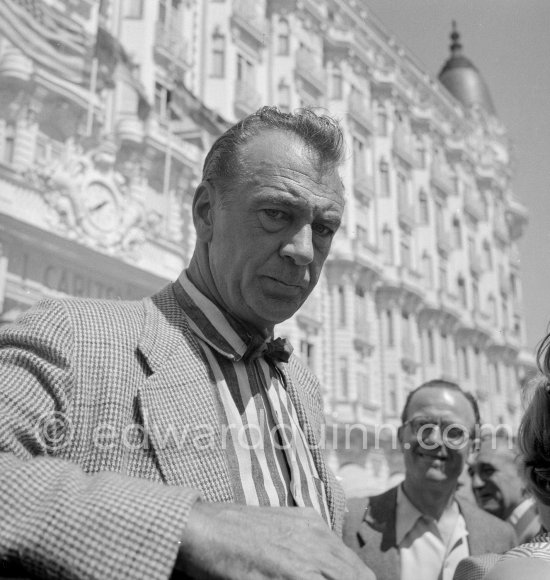 Gary Cooper in front of Carlton Hotel. Cannes 1953. - Photo by Edward Quinn