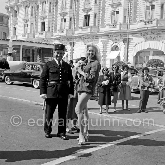 Diana Dors. Cannes Film Festival 1956. - Photo by Edward Quinn