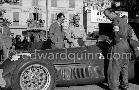 Giuseppe "Nino" Farina (34), Alfa Romeo 158 Alfetta. Monaco Grand Prix 1950. - Photo by Edward Quinn