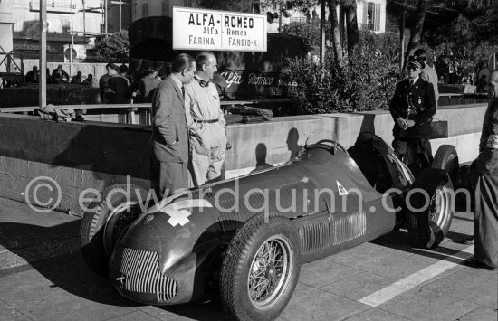 Giuseppe "Nino" Farina (34), Alfa Romeo 158 Alfetta. Monaco Grand Prix 1950. - Photo by Edward Quinn