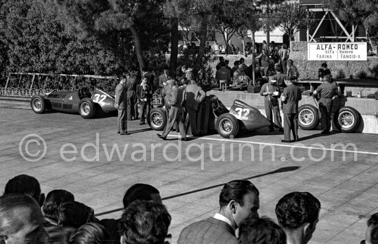 Two Alfa Romeo 158 Alfetta both with No 32. Monaco Grand Prix 1950. - Photo by Edward Quinn