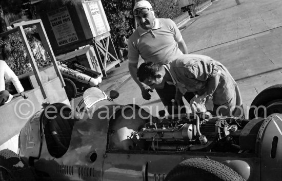 Jose Froilan Gonzales "El Cabezon", ("Big Head"), (2) Maserati 4CLT. Monaco Grand Prix 1950. - Photo by Edward Quinn