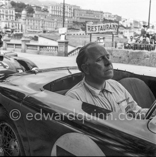 Reg Parnell, (72)Aston Martin DB3. Monaco Grand Prix 1952, transformed into a race for sports cars. This was a two day event, the Sunday for the up to 2 litres (Prix de Monte Carlo), the Monday for the bigger engines, (Monaco Grand Prix). - Photo by Edward Quinn