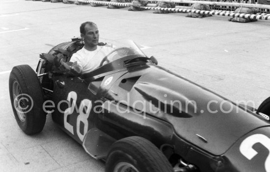 Lap of Honor for he winner: Stirling Moss on Maserati 250F. Monaco Grand Prix 1956. - Photo by Edward Quinn