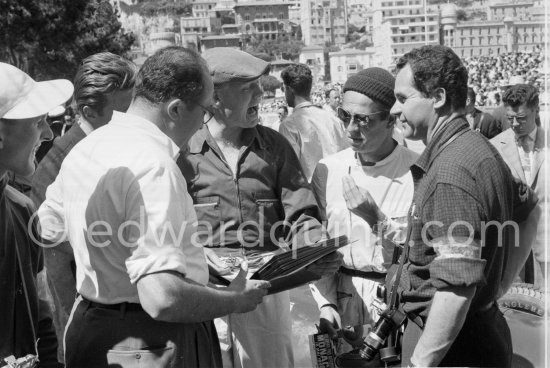Mike Hawthorn and Peter Collins. Monaco Grand Prix 1958. - Photo by Edward Quinn