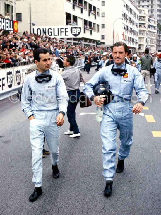 Lorenzo Bandini and Graham Hill. Monaco Grand Prix 1965. - Photo by Edward Quinn