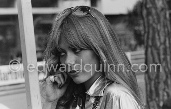 At the Warsteiner Team pits. Who is she. Monaco Grand Prix 1978. - Photo by Edward Quinn