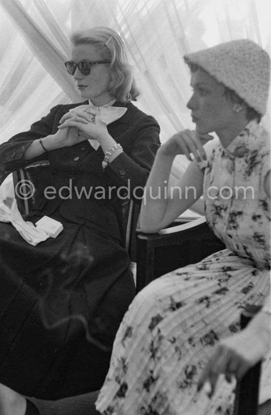 Grace Kelly and Françoise Arnoul. Cannes Film Festival 1955. - Photo by Edward Quinn
