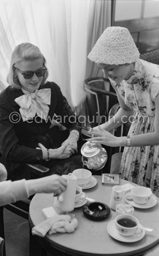 Grace Kelly and Françoise Arnoul. Cannes Film Festival 1955. - Photo by Edward Quinn