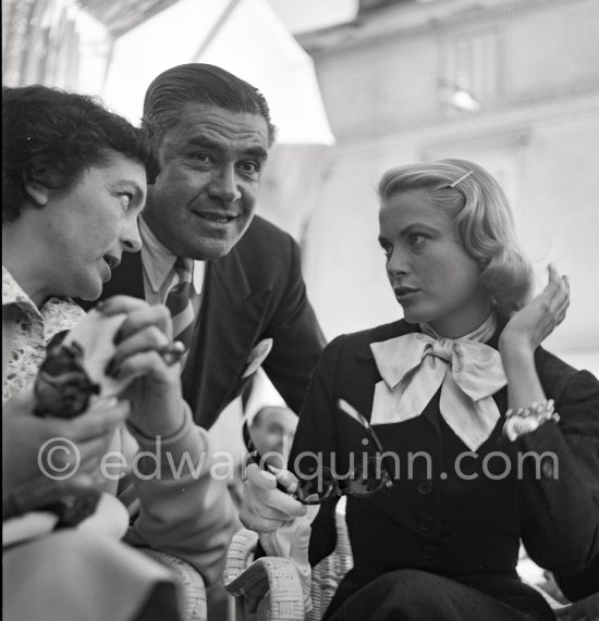 Grace Kelly and Gladys de Ségonzac (left), costume designer. Cannes Film Festival 1955. - Photo by Edward Quinn