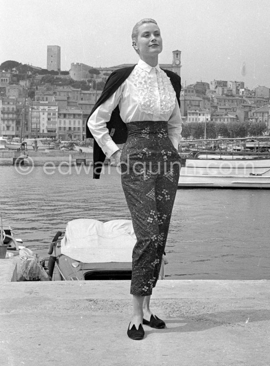Grace Kelly. Cannes Film Festival. Cannes harbor 1955. - Photo by Edward Quinn