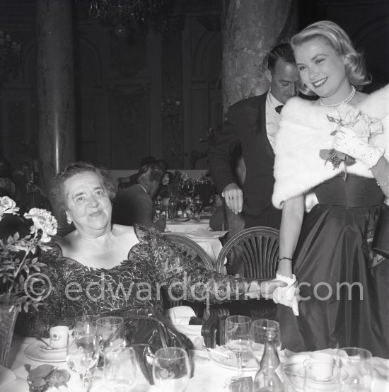 Grace Kelly and Elsa Maxwell, American gossip journalist. Cannes Film Festival 1955. - Photo by Edward Quinn