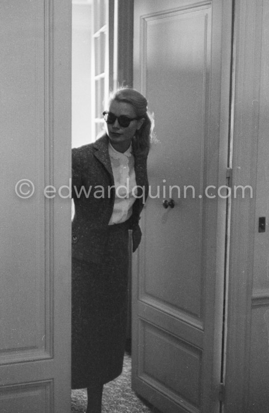 Grace Kelly at the Carlton Hotel. Cannes Film Festival 1955. - Photo by Edward Quinn