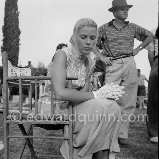 Grace Kelly during filming of "To Catch a Thief", Cannes 1954. - Photo by Edward Quinn