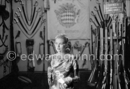 Grace Kelly (later to become Princess Grace) at the Royal Palace just before she met Prince Rainier for the first time. One of Prince Rainier’s personal servants, Michel Demorizi, guided her around some of the great number of rooms of the Royal Palace. Monaco 1955. - Photo by Edward Quinn