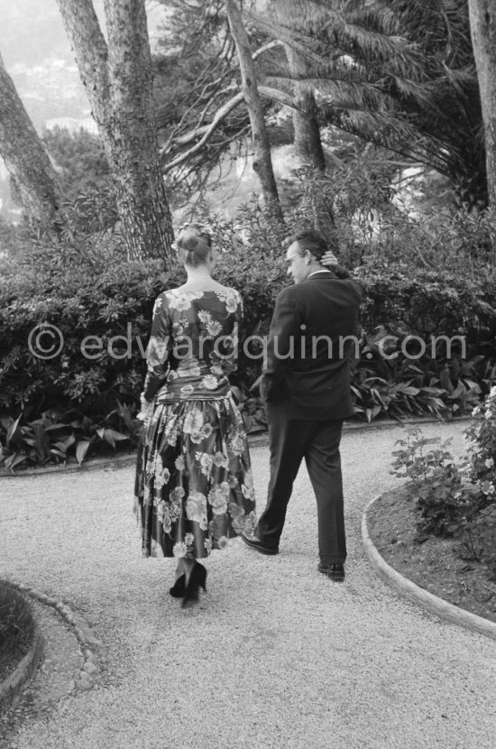 Grace Kelly’s first meeting with Prince Rainier, the man who would become her husband, 1955. To break the ice between two shy people it was decided they should go for a walk in the palace gardens. The couple were married in Monaco the following Year. Monaco 1955. - Photo by Edward Quinn