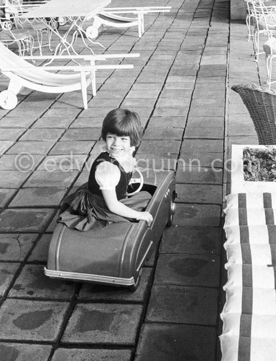 Yasmina Khan, daughter of Rita Hayworth and Aly Khan, at Château de l’Horizon, Golfe-Juan 1955 - Photo by Edward Quinn