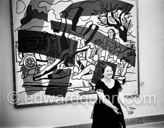 Nadia Léger. Inauguration of Musée Fernand Léger, Biot, May 13 1960. - Photo by Edward Quinn