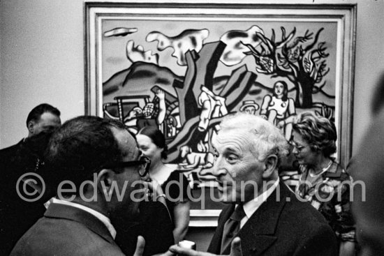 Marc Chagall interviewed. Inauguration of Musée Fernand Léger, Biot, May 13 1960. - Photo by Edward Quinn