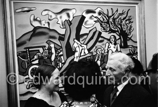 Marc Chagall and Nadia Léger. Inauguration of Musée Fernand Léger, Biot, May 13 1960. - Photo by Edward Quinn
