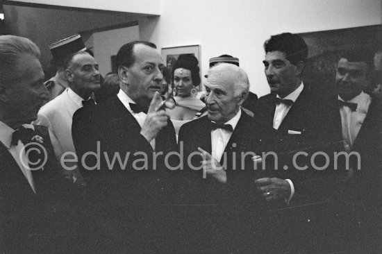 Aimée Maeght, André Malraux, Marc Chagall. Inauguration of the Fondation Maeght. Saint-Paul-de-Vence 1964. - Photo by Edward Quinn