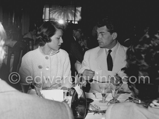 Jean Marais and Silvana Mangano at a gala dinner during the Cannes Film Festival in 1953. - Photo by Edward Quinn